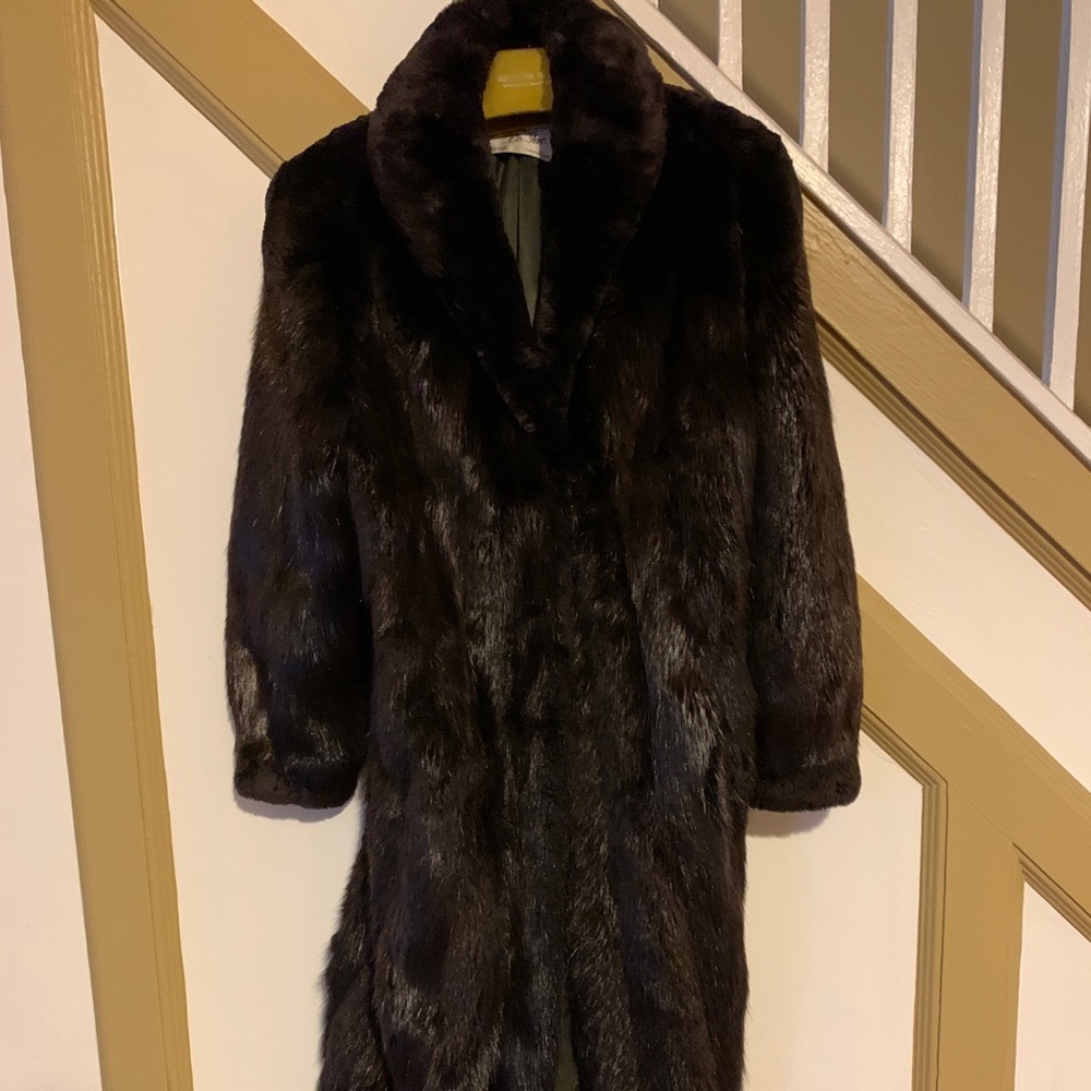 Long Women’s Beaver Fur Vintage Coat